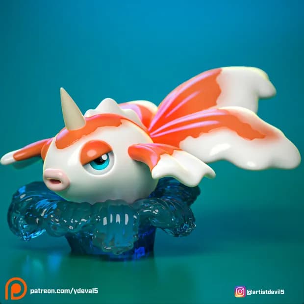 STL - ydeval #118 goldeen render 1
